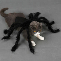 Halloween Pet Spider Clothes Puppy Plush Spider Cosplay Costume For Dogs Cats Party Cosplay Funny Outfit Simulation Black Spider