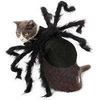 Halloween Pet Spider Clothes Puppy Plush Spider Cosplay Costume For Dogs Cats Party Cosplay Funny Outfit Simulation Black Spider