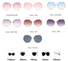 2022 Fashion Tea Gradient Sunglasses Women Ocean Water Cut Trimmed Lens Metal Curved Temples Sun Glasses Female UV400