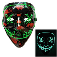 Halloween LED Mask Purge Masks Election Mascara Costume DJ Party Light Up Masks Glow In Dark 10 Colors To Choose