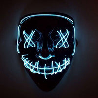 Halloween LED Mask Purge Masks Election Mascara Costume DJ Party Light Up Masks Glow In Dark 10 Colors To Choose