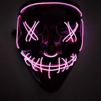 Halloween LED Mask Purge Masks Election Mascara Costume DJ Party Light Up Masks Glow In Dark 10 Colors To Choose